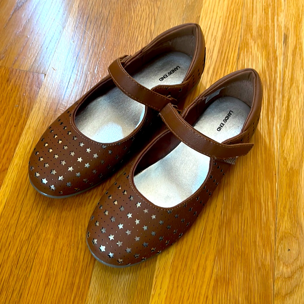 Brand New! Land’s End Brown Star Mary Jane Shoes